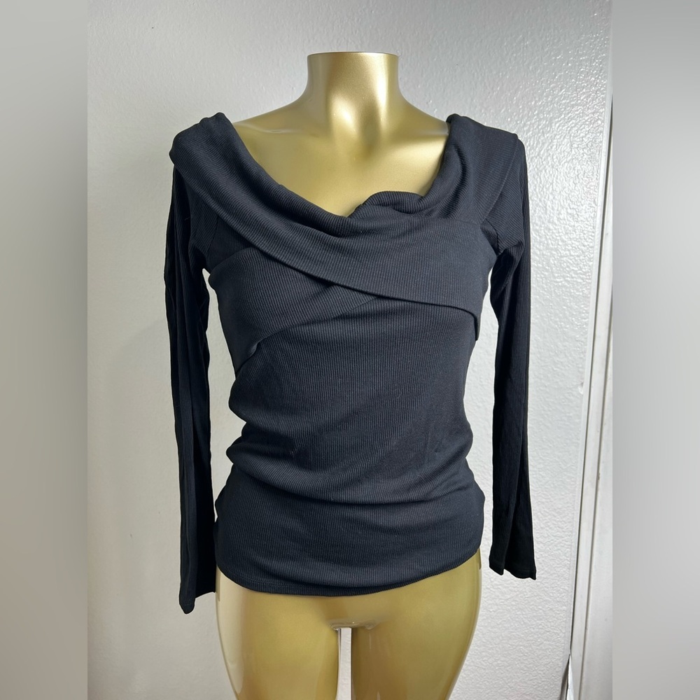 Abercrombie & Fitch Black Ribbed Top L